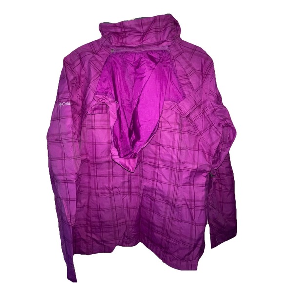 Columbia Omni-Tech Interchange Jacket Pink Plaid Waterproof Breathable Ski Snow* - Picture 2 of 15